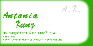 antonia kunz business card